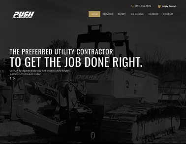 Push Incorporated Utilities Construction Contractor horizontal push