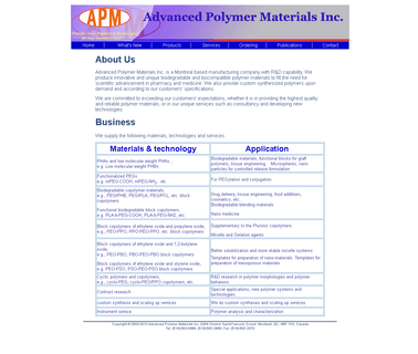 Advanced Polymer Materials Inc poly