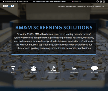 Bm & M Screening Solutions rotex screeners