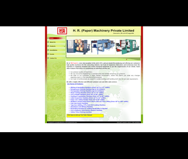 H. R. Paper Machinery industrial embossing